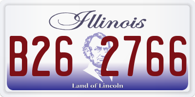 IL license plate B262766