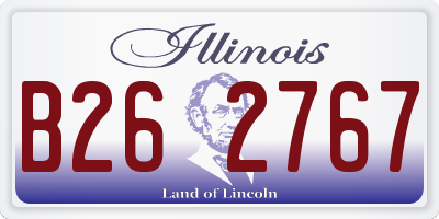 IL license plate B262767