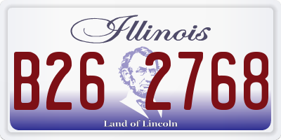 IL license plate B262768