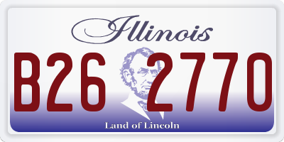 IL license plate B262770