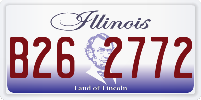 IL license plate B262772