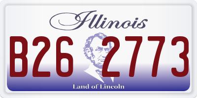 IL license plate B262773