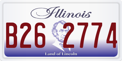 IL license plate B262774