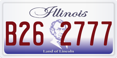 IL license plate B262777