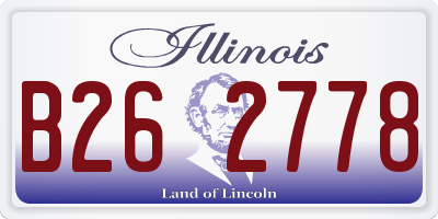 IL license plate B262778