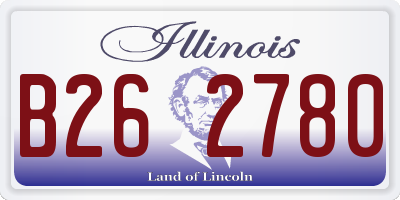 IL license plate B262780