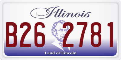 IL license plate B262781