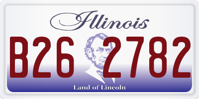 IL license plate B262782