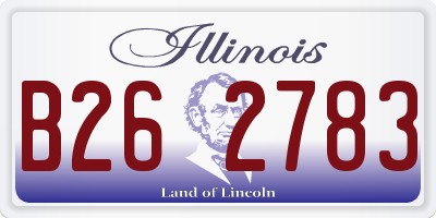 IL license plate B262783