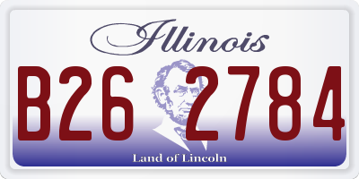 IL license plate B262784