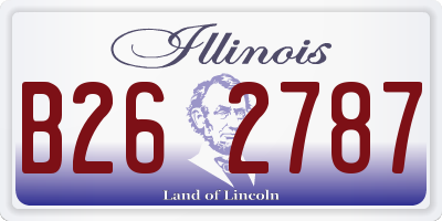IL license plate B262787