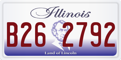 IL license plate B262792