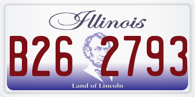 IL license plate B262793