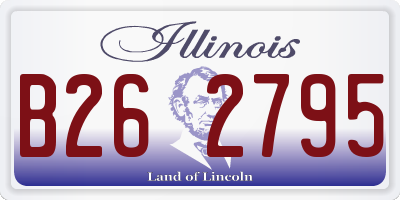 IL license plate B262795