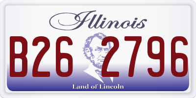 IL license plate B262796