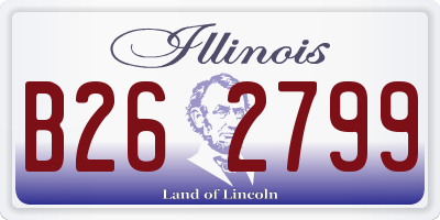 IL license plate B262799