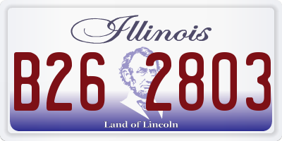 IL license plate B262803