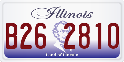 IL license plate B262810