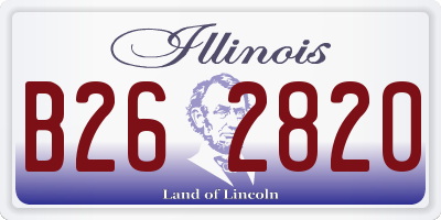 IL license plate B262820