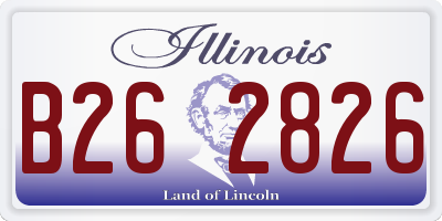 IL license plate B262826