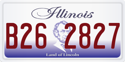 IL license plate B262827