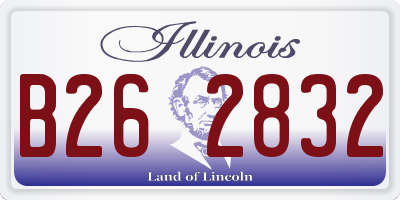 IL license plate B262832