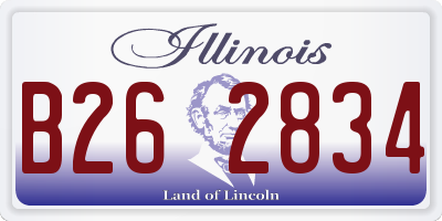 IL license plate B262834