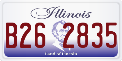 IL license plate B262835