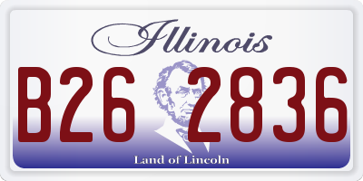 IL license plate B262836