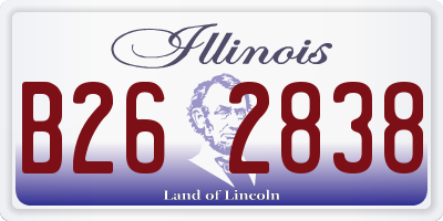 IL license plate B262838