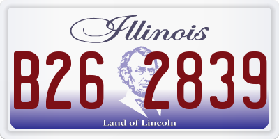 IL license plate B262839