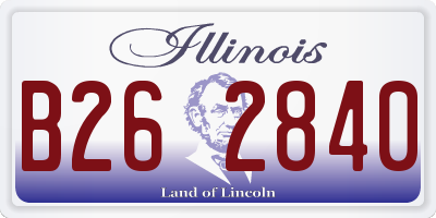 IL license plate B262840