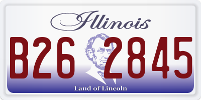 IL license plate B262845