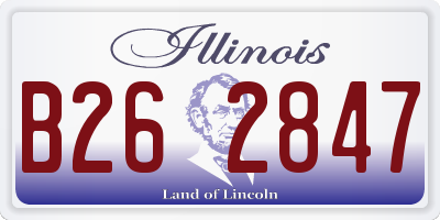 IL license plate B262847
