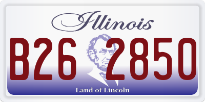 IL license plate B262850