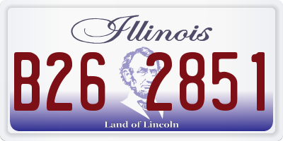 IL license plate B262851