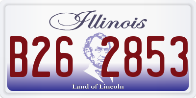 IL license plate B262853