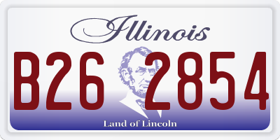 IL license plate B262854