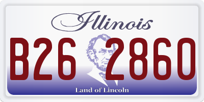 IL license plate B262860