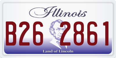 IL license plate B262861
