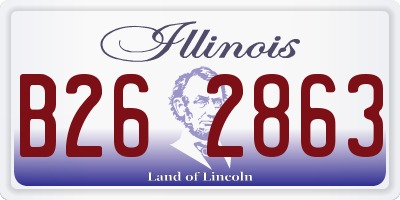 IL license plate B262863