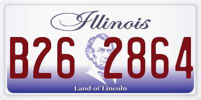 IL license plate B262864