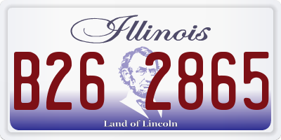 IL license plate B262865