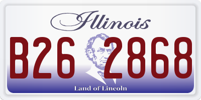IL license plate B262868