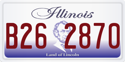 IL license plate B262870
