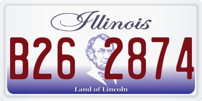 IL license plate B262874