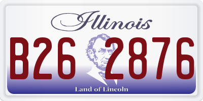 IL license plate B262876