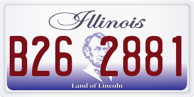 IL license plate B262881