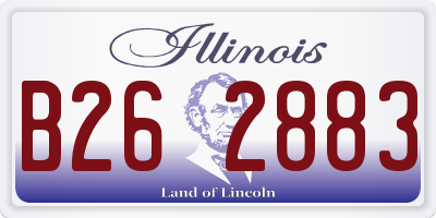 IL license plate B262883