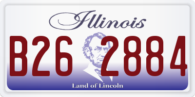 IL license plate B262884